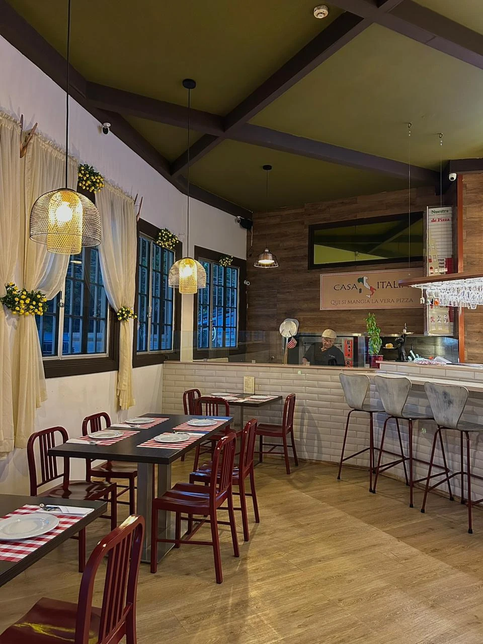 Salón y cocina de Casa Italia
